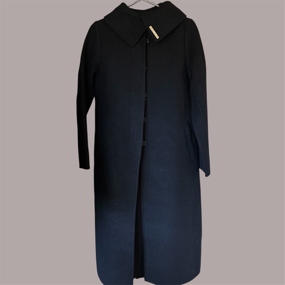 I.N.V.U Long Black Coat - Picture 2 of 3